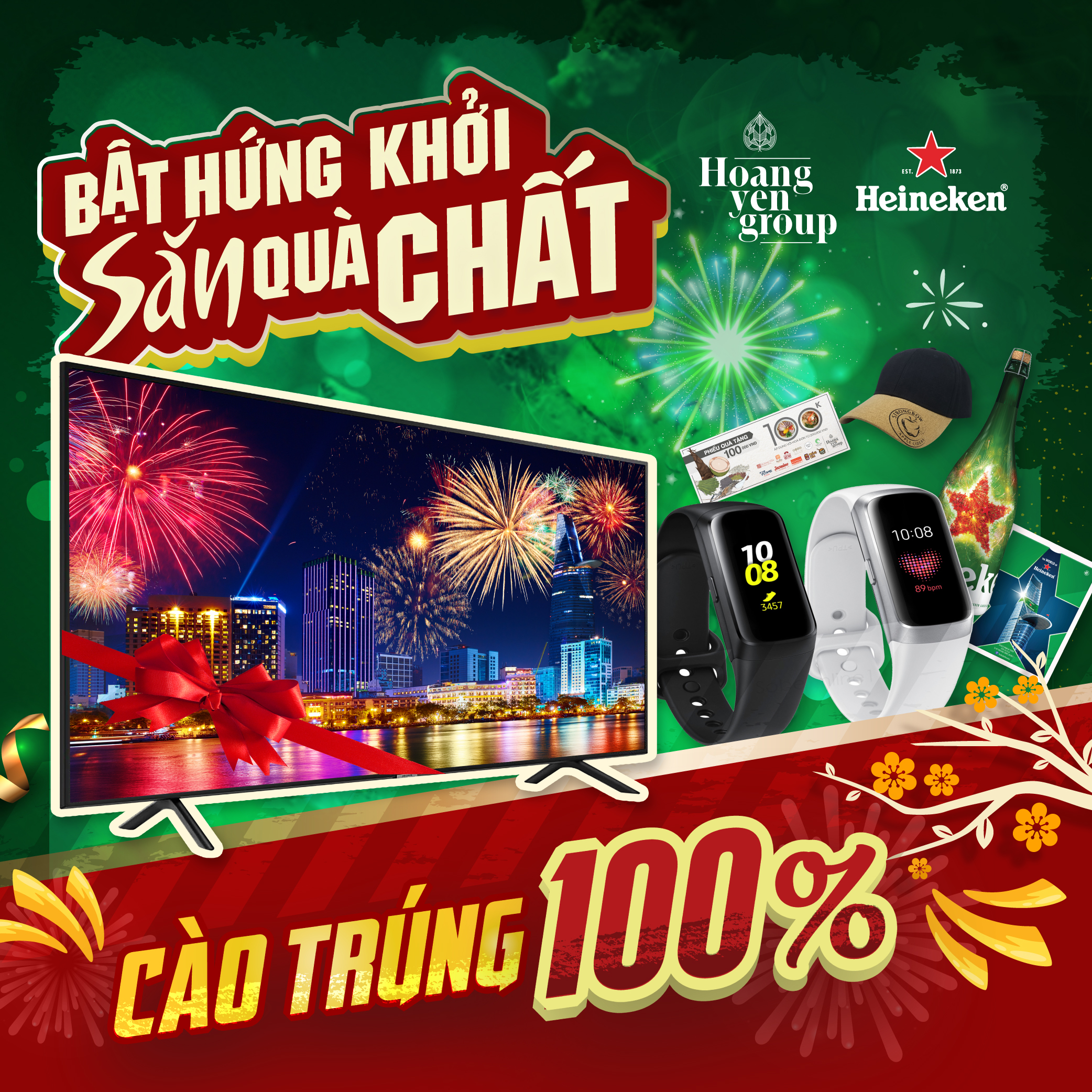 Chương trình khuyến mãi Heineken: Heineken là thương hiệu bia được yêu thích nhất hiện nay. Hãy tham gia ngay khuyến mãi Heineken để có cơ hội nhận nhiều phần quà cực hấp dẫn từ thương hiệu bia số 1 thế giới.